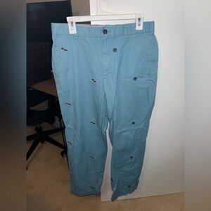 Brooks Brothers Blue Chino with preppy summer fun Embroidery W/34 L/30